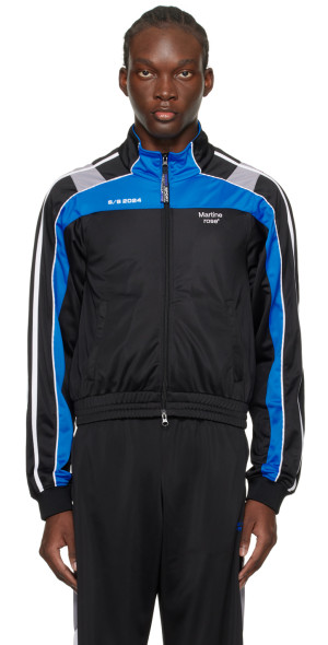 Martine Rose - Black & Blue Shrunken Track Jacket
