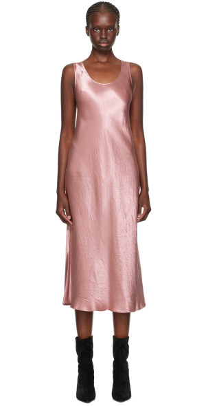 max mara leisure talete satin midi dress Max Mara Leisure Talete Crinkled-Satin Midi Dress In Brown - 30% Off