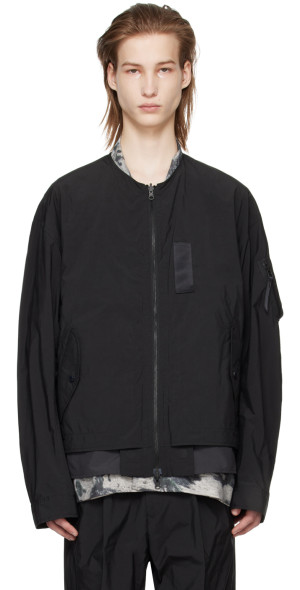 meanswhile - Black Paper Touch 4Way Reversible Jacket