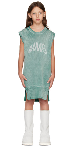 MM6 Maison Margiela - Kids Green Distressed Dress