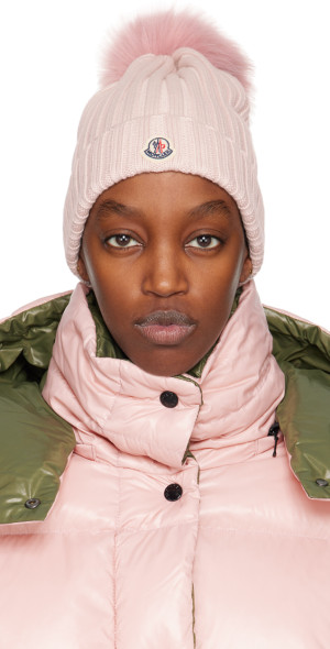 Moncler - Pink Pom-Pom Beanie display picture 1