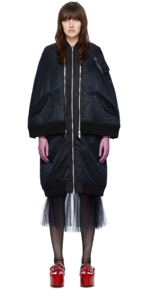 Noir Kei Ninomiya - Black Layered Bomber Jacket