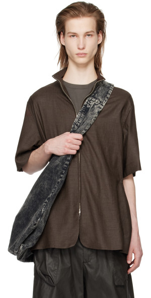 トップス Omar Afridi Cinched Shirt size44 OMAR AFRIDI / Cinched Shirt Grey - Road Sign