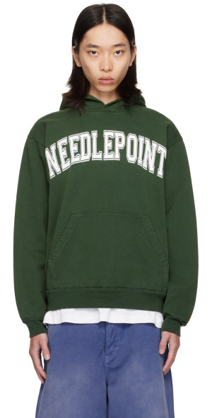 Online Ceramics - Green 'Needlepoint' Hoodie