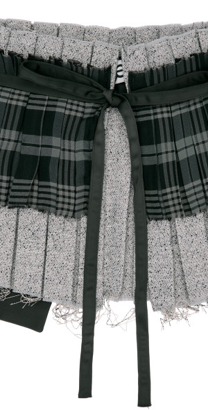 スカート OPENYY PLEATS LAYERED POCKET BELT, KHAKI レディース