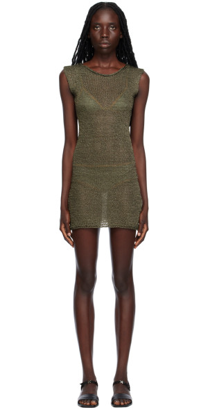 black lace cut out mini dress Tayna Black Lace Mesh Mini Dress - US 12