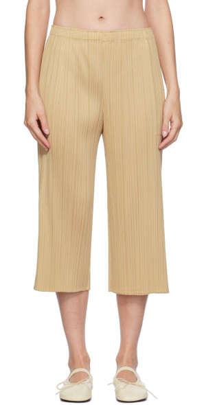PLEATS PLEASE ISSEY MIYAKE - Beige Monthly Colors August Trousers