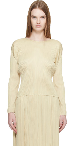 PLEATS PLEASE ISSEY MIYAKE - Beige Monthly Colors December Blouse