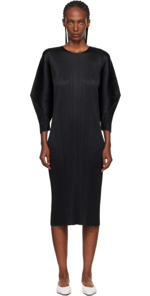 PLEATS PLEASE ISSEY MIYAKE - Black Skyline Midi Dress