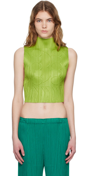 PLEATS PLEASE ISSEY MIYAKE - Green Tune Top