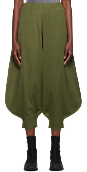 PLEATS PLEASE ISSEY MIYAKE - Khaki A-Poc Trousers
