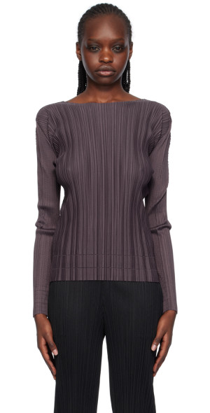 PLEATS PLEASE ISSEY MIYAKE - Purple Soft Pleats Long Sleeve T-Shirt