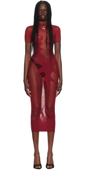 Poster Girl Red Peachy Midi Dress