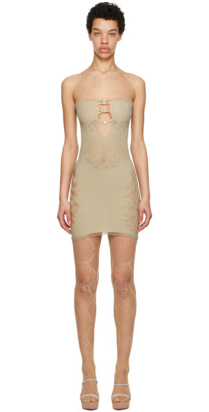Poster Girl SSENSE Exclusive Taupe Coco Minidress