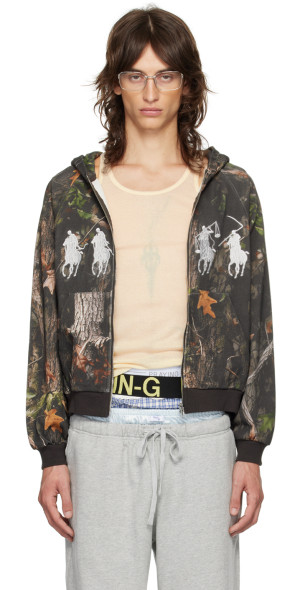 Praying - Khaki Horseman Zip Hoodie