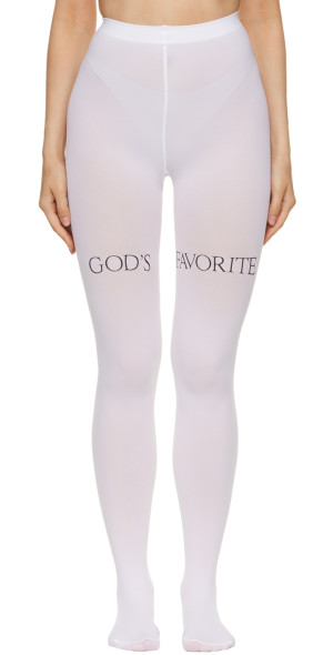 レッグウェア praying chain tights レッグウェア praying chain tights Praying SSENSE Exclusive White