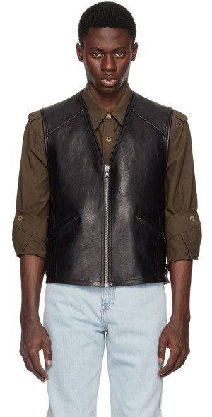 Recto - Black '80s Theo Rider Leather Vest