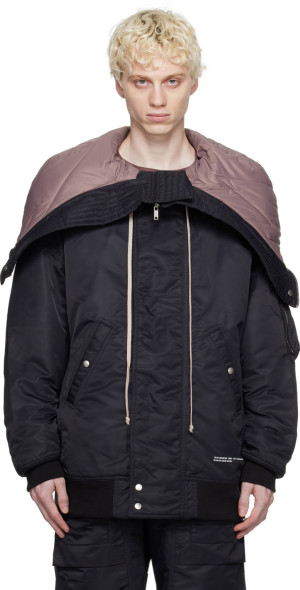 Rick Owens DRKSHDW - Black Hooded Bomber Jacket