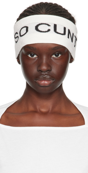 帽子 Rick Owens DRKSHDW HEADBAND Rick Owens DRKSHDW Brown 'DRKR' Headband Rick Owens Drkshdw