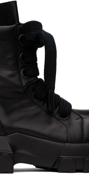 Rick Owens - Black Jumbo Laced Bozo Tractor Boots