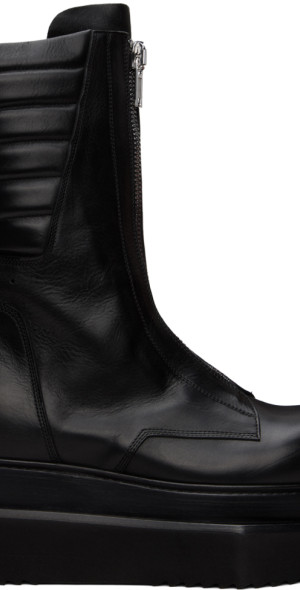 Rick Owens - Black Moto Turbo Cyclops Boots