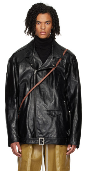 オ*ド様 Rick Owens リックオウエンス LUKES STOOGES ラ Rick Owens - Black Porterville Jumbo Luke Stooges Leather Jacket