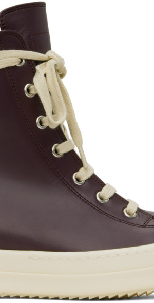Rick Owens Purple High Sneakers