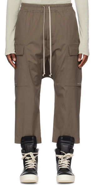 Rick Owens - Taupe Cropped Cargo Pants
