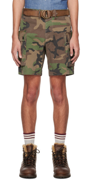 RRL Green Camo Shorts