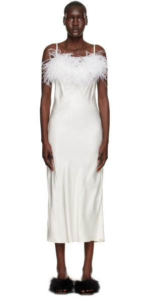 white slip midi dress - Satin Slip Dress - Button Side Dress Do Not Bleach Satin midi slip dress