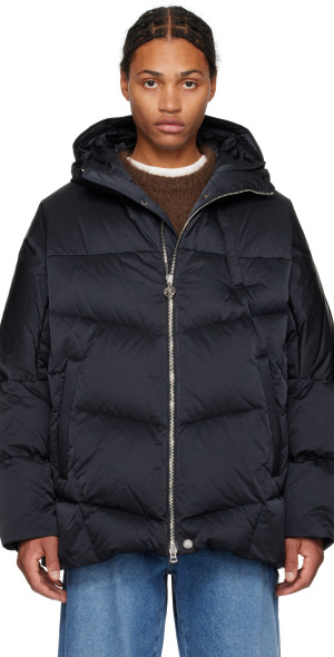 Solid Homme - Navy Satin Down Jacket