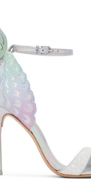 Sophia Webster - Silver Iridescent Evangeline Heeled Sandals