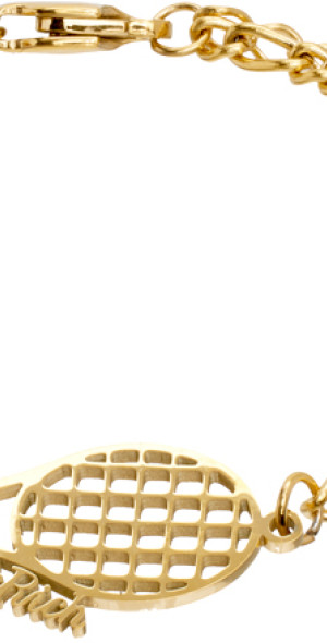Sporty Rich Gold Tennis Bracelet