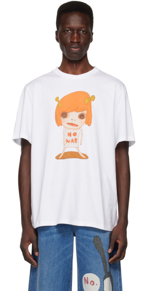 Stella McCartney - White Yoshitomo Nara Edition 'No War' T-Shirt