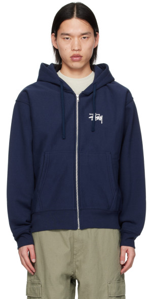 Stüssy - Navy Zip Hoodie Stüssy - Navy Zip Hoodie