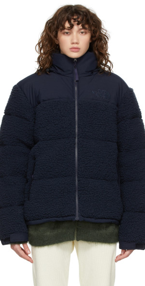 The North Face Navy Sherpa Nuptse Down Jacket
