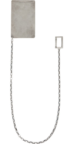 Title of Work - Silver Box Cable Wallet Card Keychain