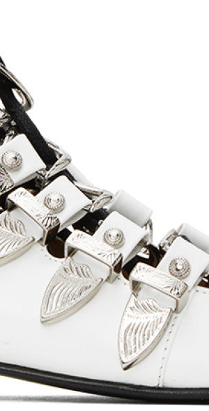 Toga Pulla - White Buckle Boots