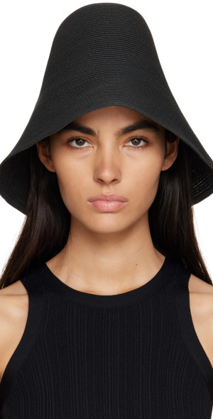 TOTEME - Black Paper Straw Beach Hat