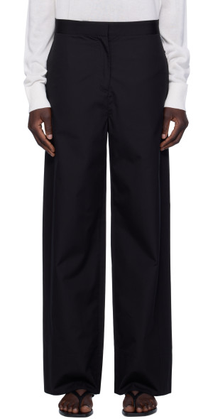 Toteme Women's Relaxed Cotton Trousers Black