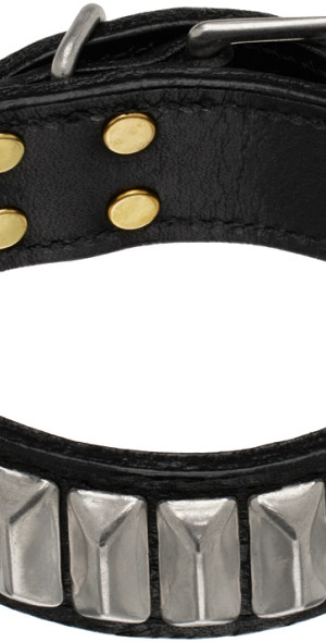 UNDERCOVER - Black & Silver Leather Bracelet
