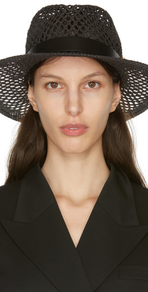 Valentino Garavani - Black VLogo Signature Fedora Hat display picture 2