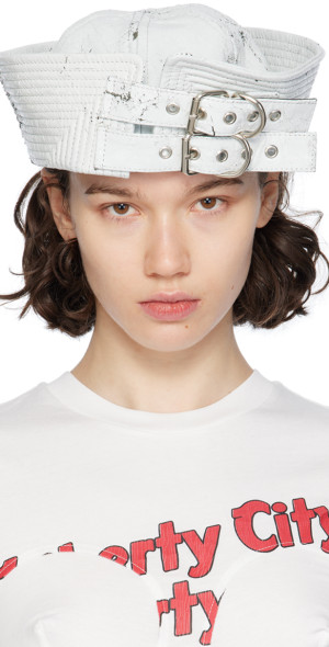 Vaquera Sailor 帽子 VAQUERA White Sailor Leather Hat Vaquera
