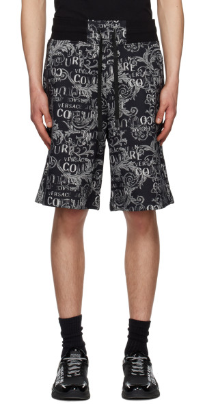 Versace Jeans Couture - Black Baroque Shorts