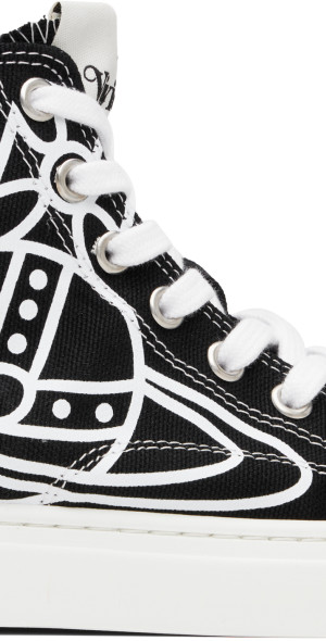Vivienne Westwood Black Plimsoll High Top Canvas Sneakers