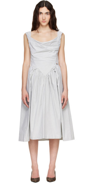vivienne westwood sunday striped cotton corset dress Vivienne Westwood - Sunday striped cotton corset dress