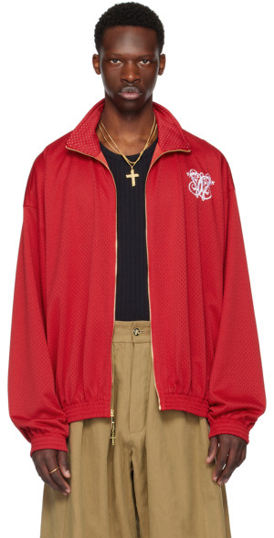 WILLY CHAVARRIA - Red Embroidered Track Jacket