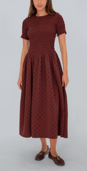 urban outfitters burgundy dress AMY LYNN scalloped trim knit dress IKEA MALM Black Brown Size:5 (Pre-Order - Ships Late October)