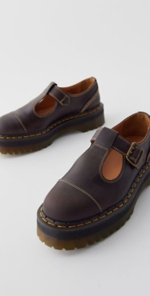 Dr. Martens - Bethan Arc Crazy Horse Leather Platform Mary Jane