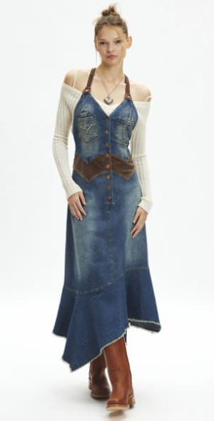 denim urban outfitters dress BDG Denim Halter Mini Dress